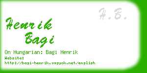 henrik bagi business card